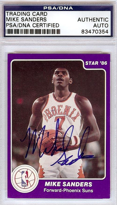 Mike Sanders Autographed 1986 Star Card #41 Phoenix Suns PSA/DNA #83470354 - RSA