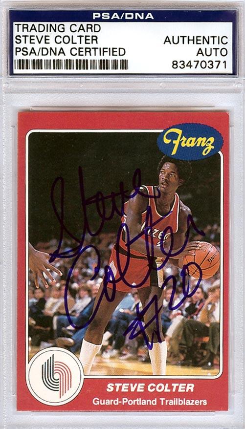 Steve Colter Autographed 1984 Franz Card #4 Portland Trail Blazers PSA/DNA #83470371 - RSA