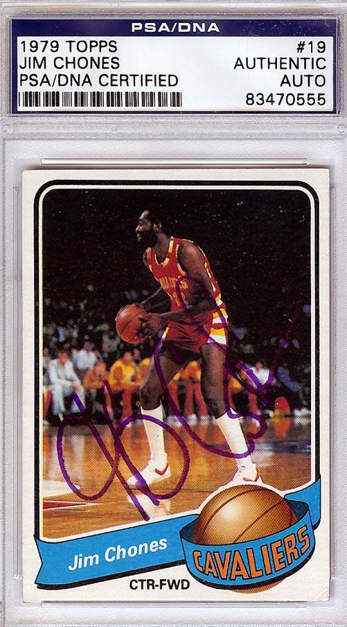 Jim Chones Autographed 1979 Topps Card #19 Cleveland Cavaliers PSA/DNA #83470555 - RSA