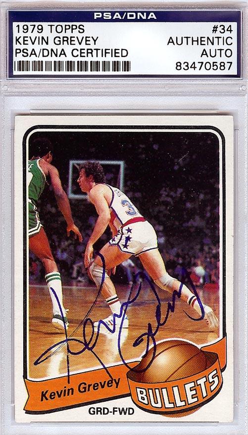 Kevin Grevey Autographed 1979 Topps Card #34 Washington Bullets PSA/DNA #83470587 - RSA