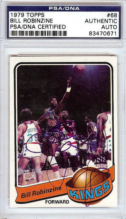 Bill Robinzine Autographed 1979 Topps Card #68 Kansas City Kings PSA/DNA #83470671 - RSA