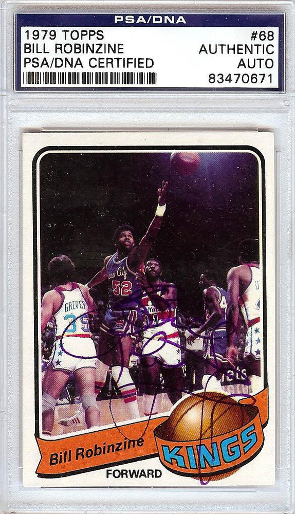Bill Robinzine Autographed 1979 Topps Card #68 Kansas City Kings PSA/DNA #83470671 - RSA