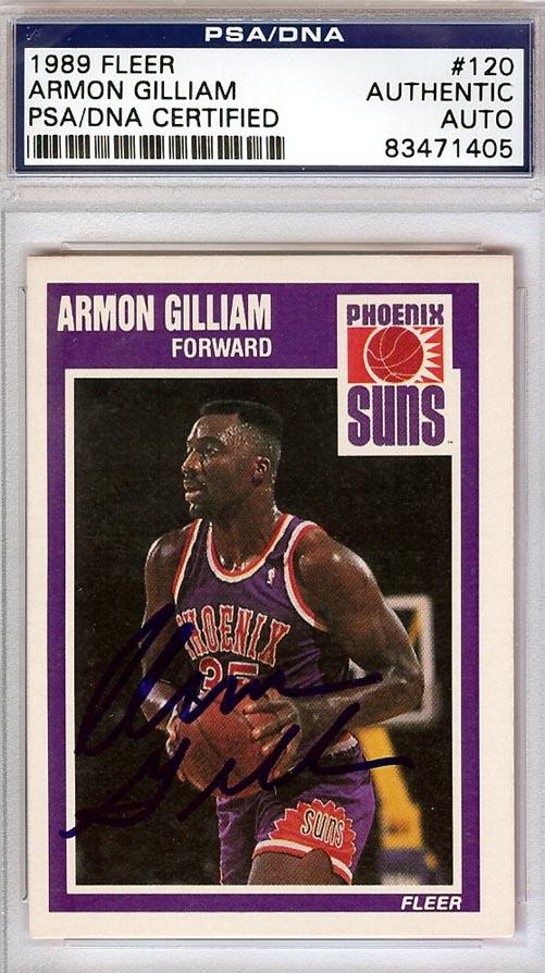 Armon Gilliam Autographed 1989 Fleer Card #120 Phoenix Suns PSA/DNA #83471405 - RSA