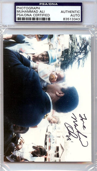 Muhammad Ali Autographed 3x5 Photo PSA/DNA #83513343 - RSA