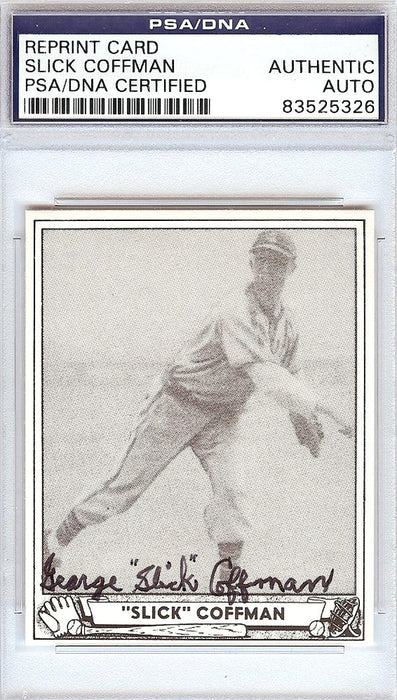 Slick Coffman Autographed Reprint Card #55 St. Louis Browns PSA/DNA #83525326 - RSA