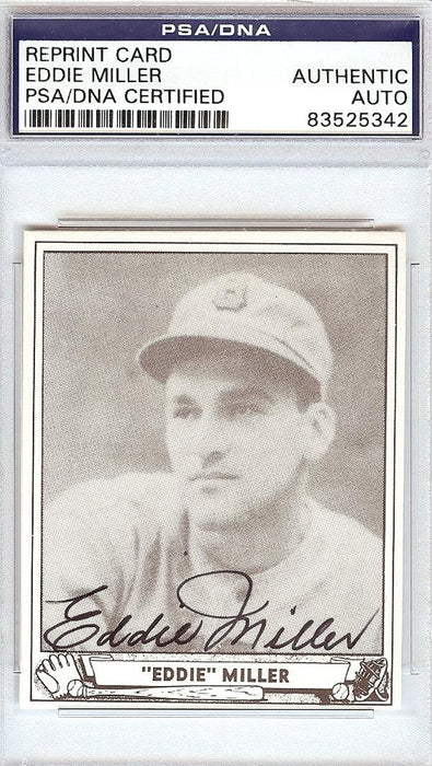 Eddie Miller Autographed Reprint Card #56 Boston Bees PSA/DNA #83525342 - RSA