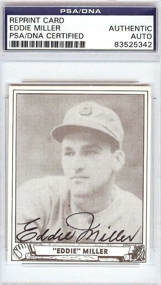 Eddie Miller Autographed Reprint Card #56 Boston Bees PSA/DNA #83525342 - RSA