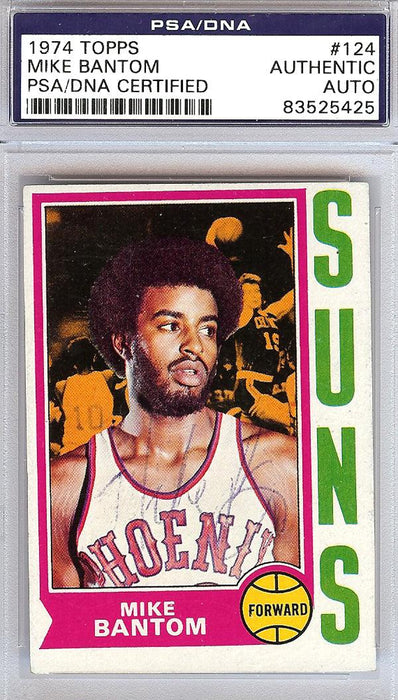 Mike Bantom Autographed 1974 Topps Card #124 Phoenix Suns PSA/DNA #83525425 - RSA