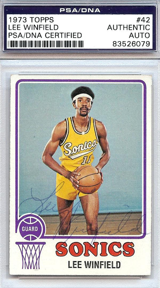 Lee Winfield Autographed 1973 Topps Card #42 Seattle Sonics PSA/DNA #83526079 - RSA