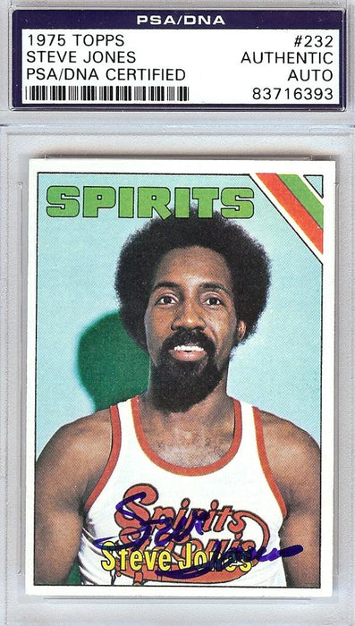 Steve Jones Autographed 1975 Topps Card #232 Spirits of St. Louis PSA/DNA #83716393 - RSA