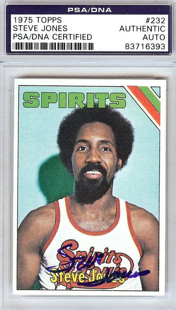 Steve Jones Autographed 1975 Topps Card #232 Spirits of St. Louis PSA/DNA #83716393 - RSA