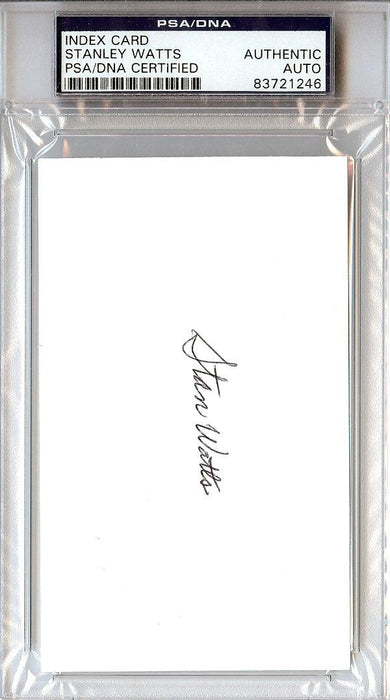 Stanley "Stan" Watts Autographed 3x5 Index Card BYU Cougars PSA/DNA #83721246 - RSA