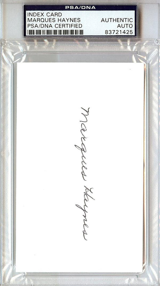 Marques Haynes Autographed 3x5 Index Card Harlem Globetrotters PSA/DNA #83721425 - RSA