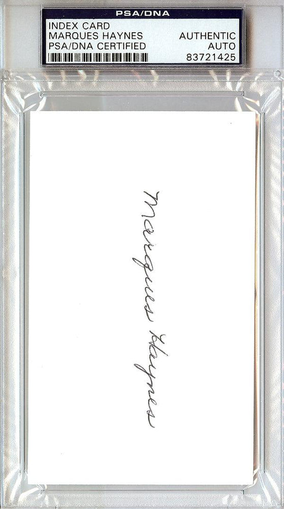 Marques Haynes Autographed 3x5 Index Card Harlem Globetrotters PSA/DNA #83721425 - RSA