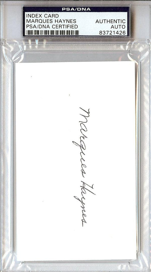 Marques Haynes Autographed 3x5 Index Card Harlem Globetrotters PSA/DNA #83721426 - RSA