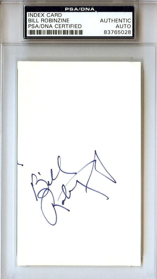 Bill Robinzine Autographed 3x5 Index Card Kansas City Kings PSA/DNA #83765028 - RSA