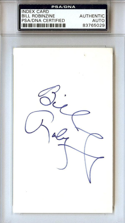 Bill Robinzine Autographed 3x5 Index Card Kansas City Kings PSA/DNA #83765029 - RSA
