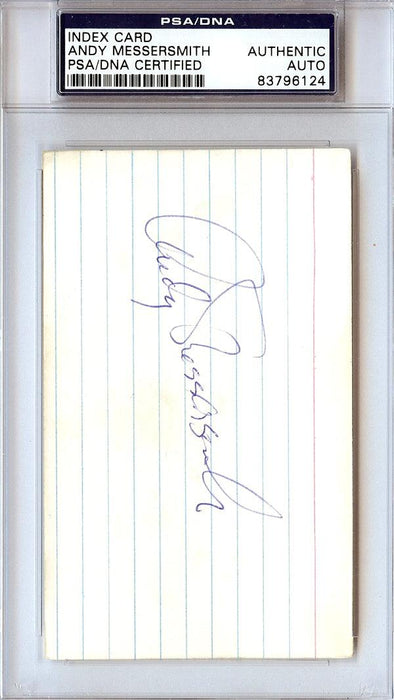 Andy Messersmith Autographed 3x5 Index Card Los Angeles Dodgers PSA/DNA #83796124 - RSA