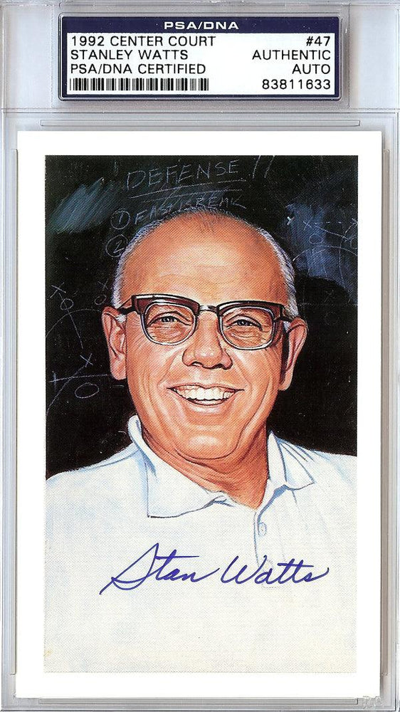 Stanley Watts Autographed 1992 Center Court Card #47 BYU Cougars PSA/DNA #83811633 - RSA