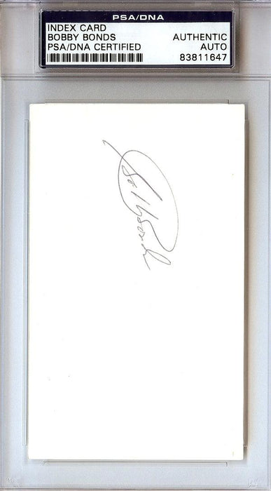 Bobby Bonds Autographed 3x5 Index Card San Francisco Giants PSA/DNA #83811647 - RSA