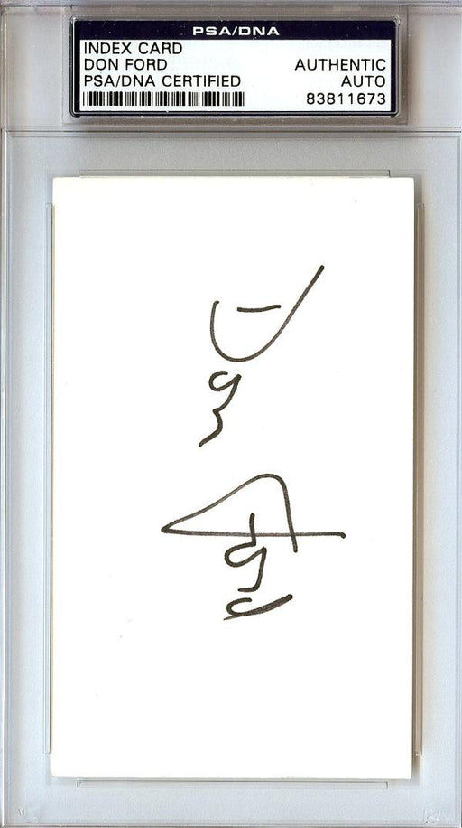 Don Ford Autographed 3x5 Index Card Los Angeles Lakers PSA/DNA #83811673 - RSA