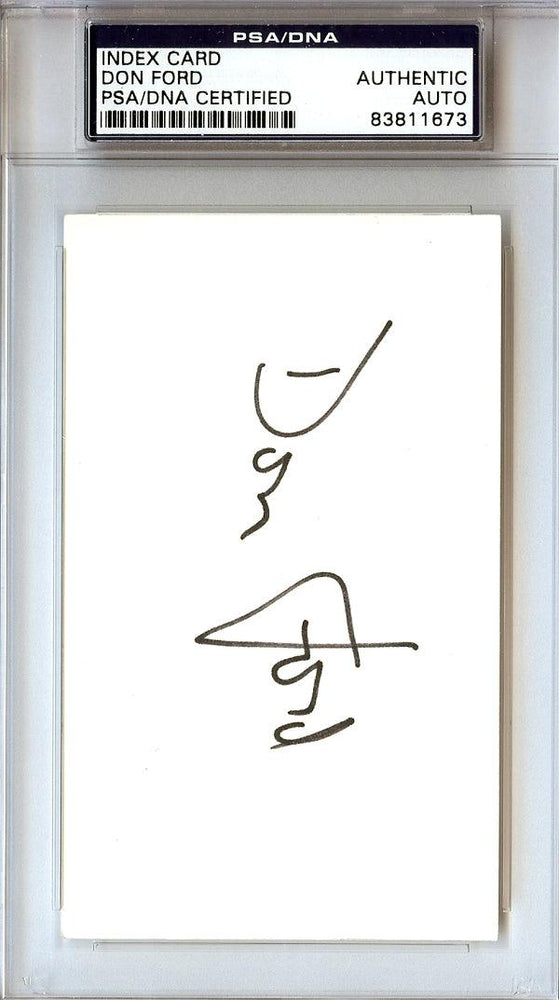 Don Ford Autographed 3x5 Index Card Los Angeles Lakers PSA/DNA #83811673 - RSA