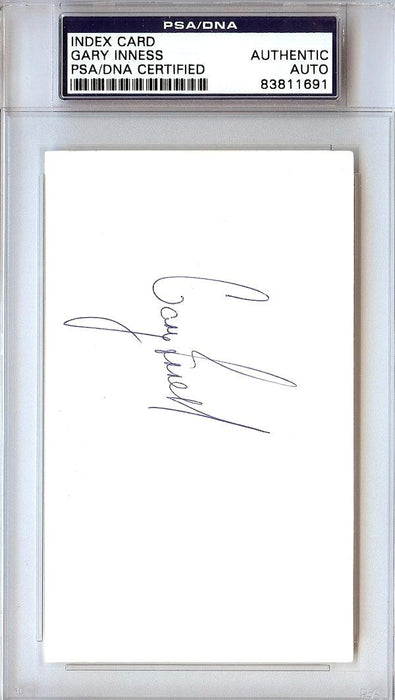 Gary Inness Autographed 3x5 Index Card Philadelphia Flyers, Pittsburgh Penguins PSA/DNA #83811691 - RSA