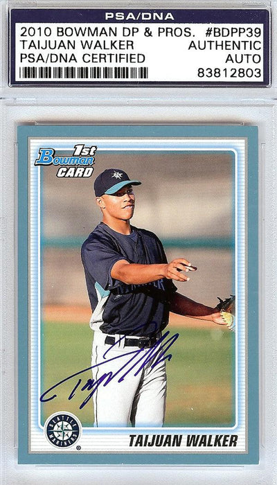 Taijuan Walker Autographed 2010 Bowman Draft Picks & Prospects Rookie Card #BDPP39 Seattle Mariners  #/399 PSA/DNA #83812803 - RSA