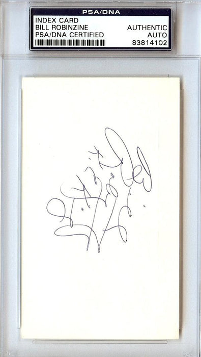Bill Robinzine Autographed 3x5 Index Card Kansas City Kings PSA/DNA #83814102 - RSA