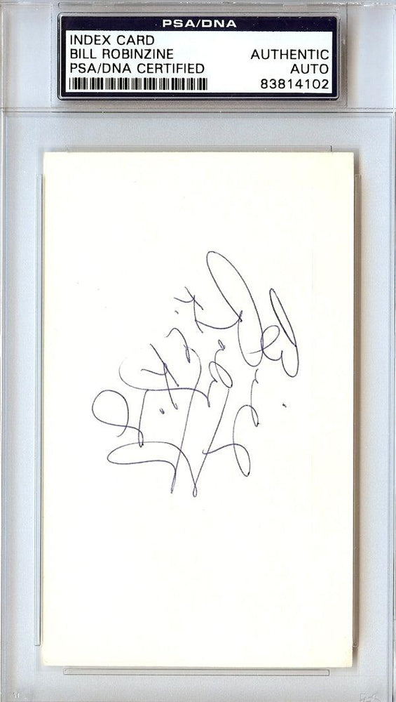 Bill Robinzine Autographed 3x5 Index Card Kansas City Kings PSA/DNA #83814102 - RSA