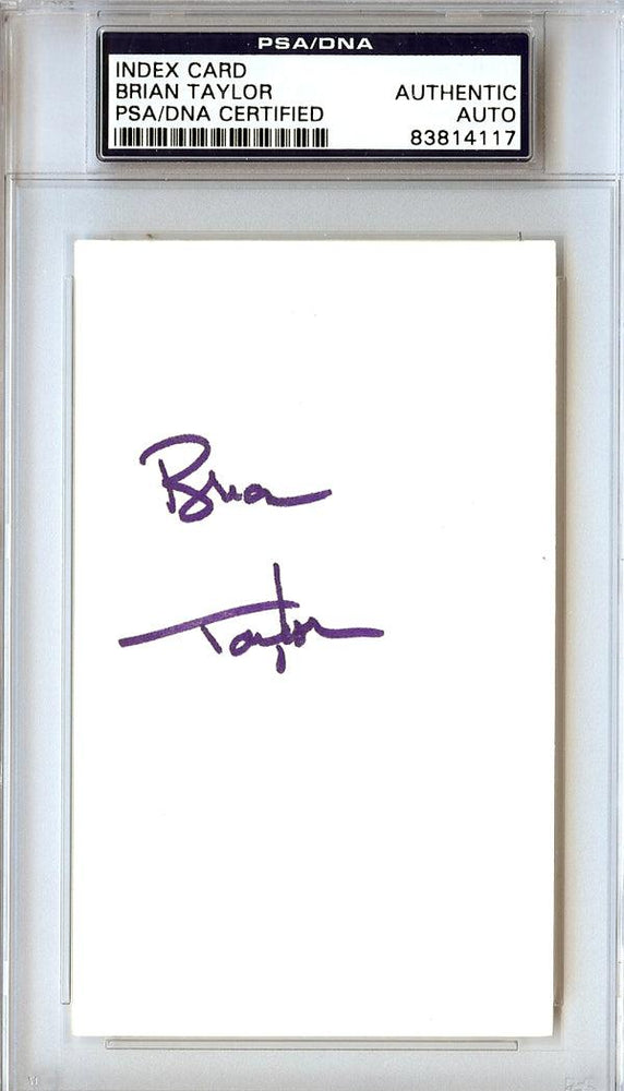 Brian Taylor Autographed 3x5 Index Card New York Nets, San Diego Clippers PSA/DNA #83814117 - RSA