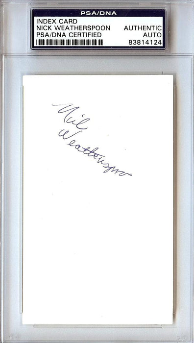Nick Weatherspoon Autographed 3x5 Index Card Washington Bullets PSA/DNA #83814124 - RSA