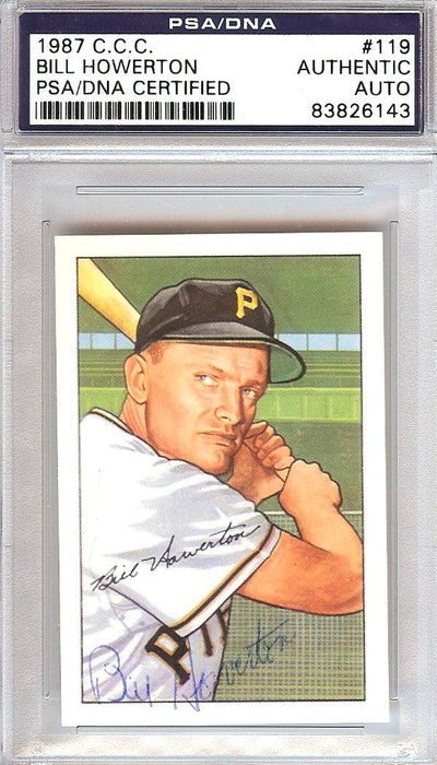 Bill Howerton Autographed 1952 Bowman Reprints Card #119 Pittsburgh Pirates PSA/DNA #83826143 - RSA