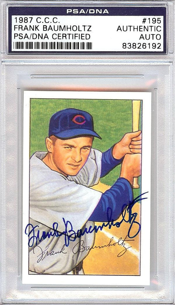Frank Baumholtz Autographed 1952 Bowman Reprints Card #195 Chicago Cubs PSA/DNA #83826192 - RSA
