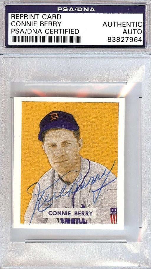 Connie Berry Autographed 1949 Bowman Reprint Card #180 Detroit Tigers PSA/DNA #83827964 - RSA