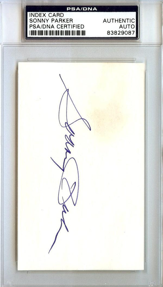 Sonny Parker Autographed 3x5 Index Card Golden State Warriors PSA/DNA #83829087 - RSA