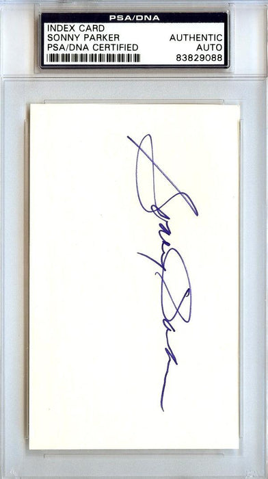 Sonny Parker Autographed 3x5 Index Card Golden State Warriors PSA/DNA #83829088 - RSA