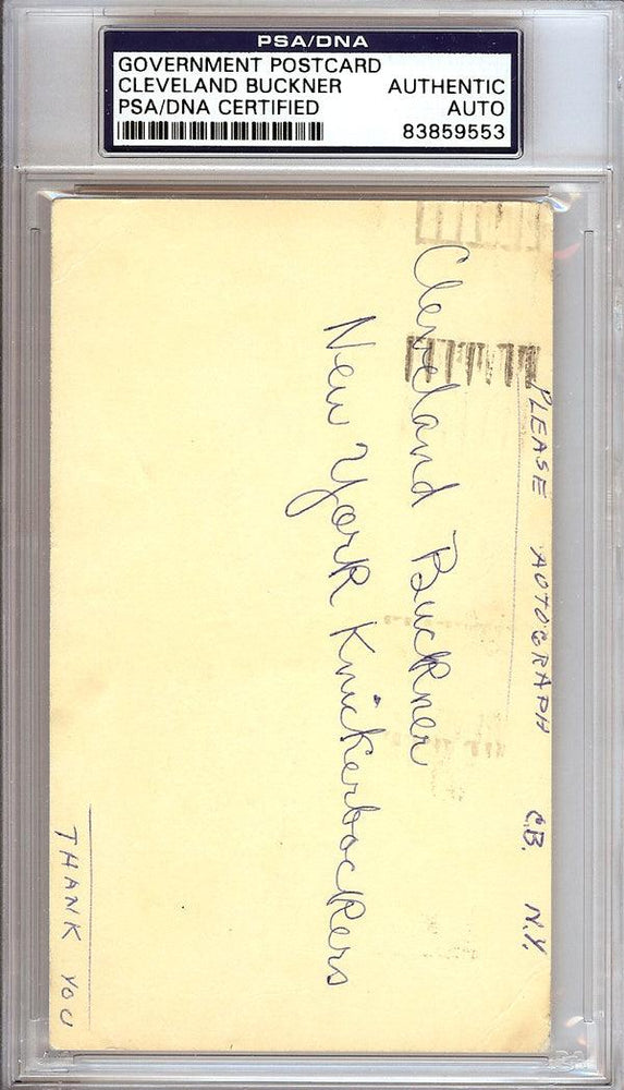 Cleveland Buckner Autographed 3x5 Government Postcard New York Knicks PSA/DNA #83859553 - RSA