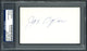 Joe Agler Autographed 3x5 Index Card Washington Senators PSA/DNA #83860248 - RSA