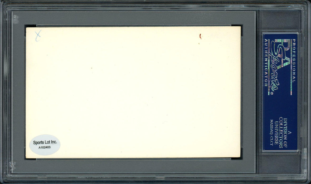 Joe Agler Autographed 3x5 Index Card Washington Senators PSA/DNA #83860251 - RSA