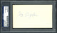 Joe Agler Autographed 3x5 Index Card Washington Senators PSA/DNA #83860253 - RSA