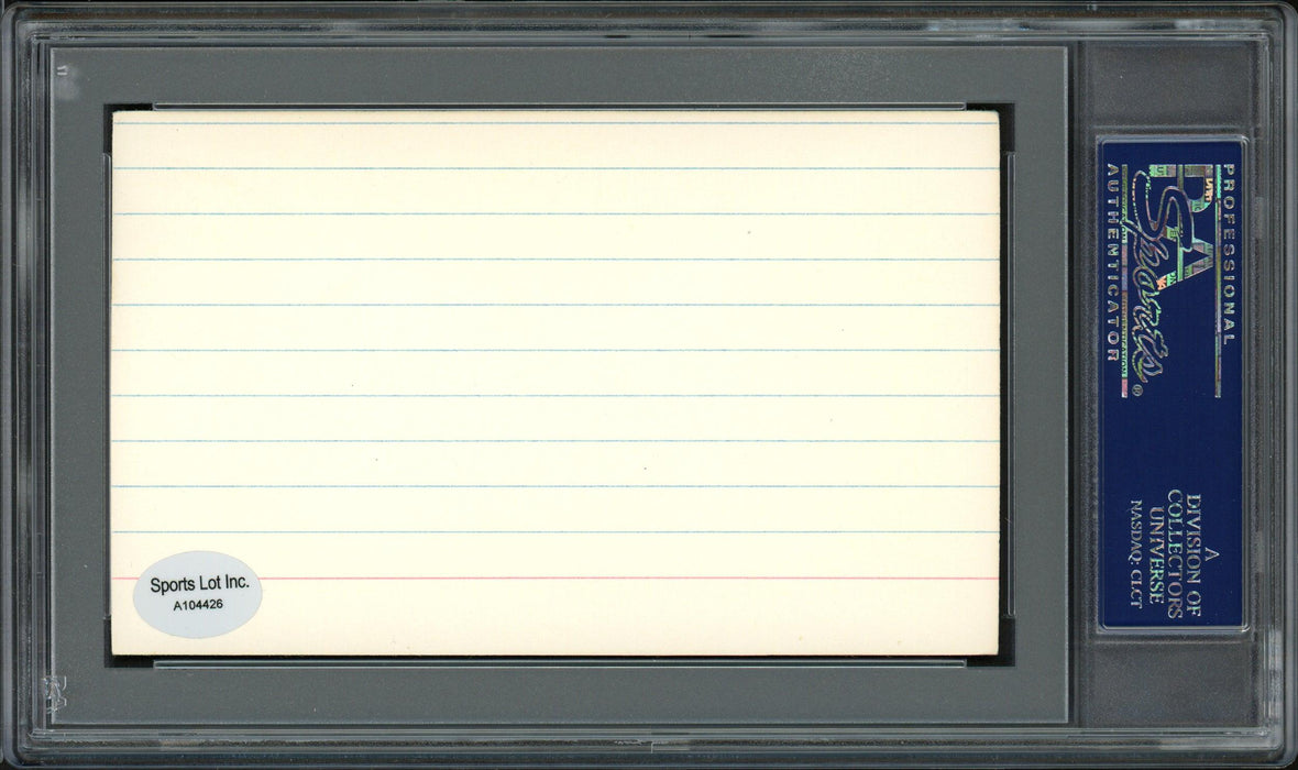 Luis Alvarado Autographed 3x5 Index Card Boston Red Sox, New York Mets "To Edward Best Wishes" PSA/DNA #83860305 - RSA