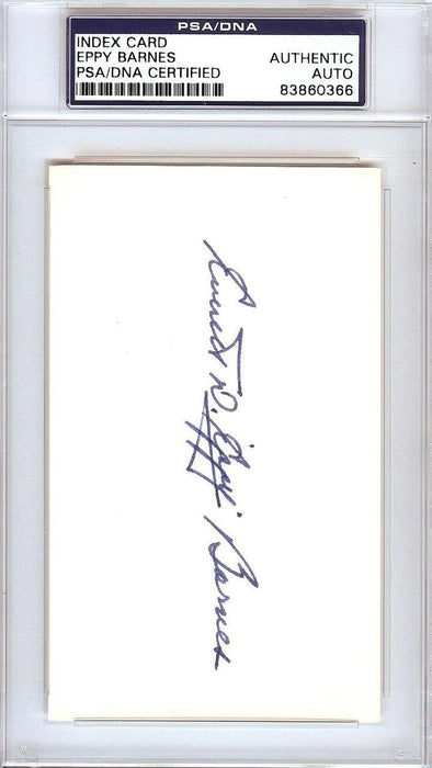 Everett Eppy Barnes Autographed 3x5 Index Card Pittsburgh Pirates PSA/DNA #83860366 - RSA