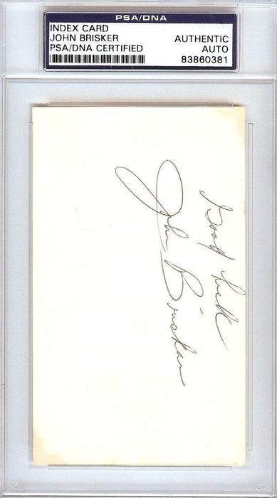 John Brisker Autographed 3x5 Index Card Seattle Super Sonics "Good Luck" PSA/DNA #83860381 - RSA