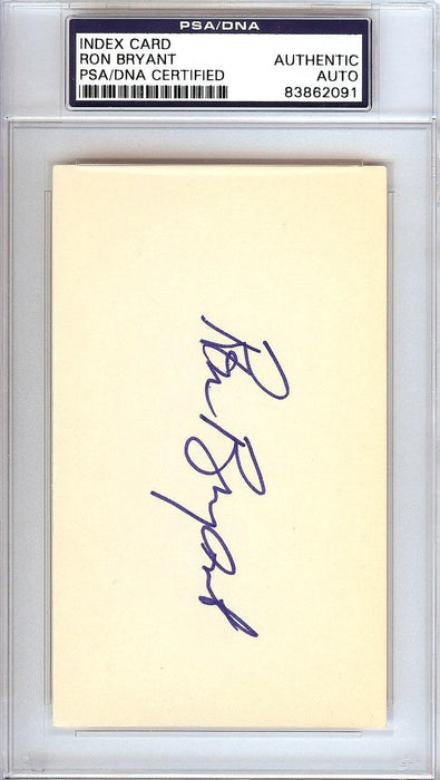 Ron Bryant Autographed 3x5 Index Card San Francisco Giants PSA/DNA #83862091 - RSA