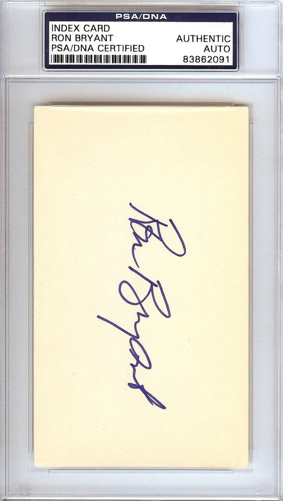 Ron Bryant Autographed 3x5 Index Card San Francisco Giants PSA/DNA #83862091 - RSA