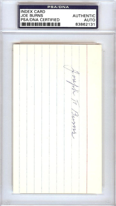 Joseph "Joe" Burns Autographed 3x5 Index Card Boston Braves PSA/DNA #83862131 - RSA