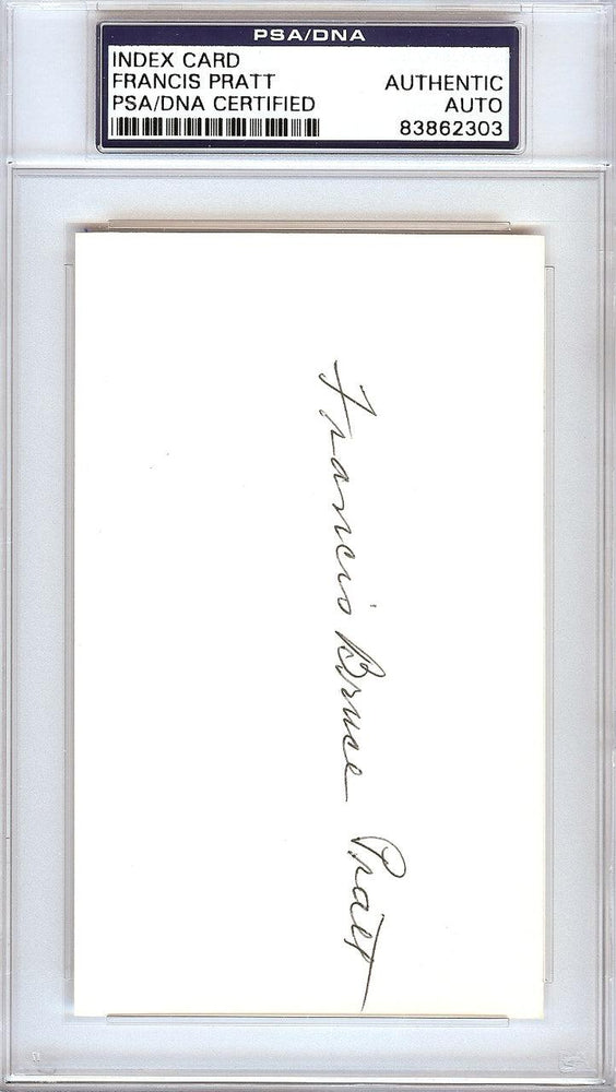 Frank Pratt Autographed 3x5 Index Card Chicago White Sox PSA/DNA #83862303 - RSA