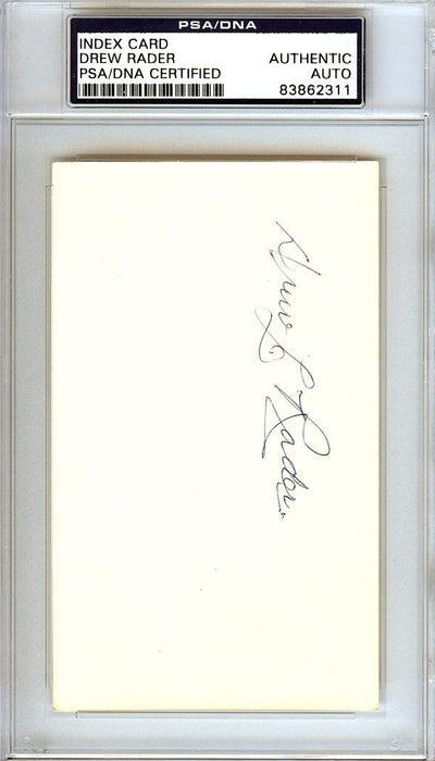 Drew "Lefty" Rader Autographed 3x5 Index Card Pittsburgh Pirates PSA/DNA #83862311 - RSA