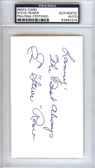 Emerson "Steve" Roser Autographed 3x5 Index Card New York Yankees "To Larry" PSA/DNA #83862375 - RSA